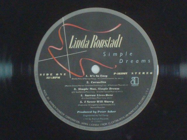 夢はひとつだけ(SIMPLE DREAMS) / リンダ・ロンシュタット(LINDA RONSTADT) 帯付LP < CD/DVD/ビデオ  夢はひとつだけ(SIMPLE DREAMS) / リンダ・ロンシュタット(LINDA RONSTADT) 帯付LP < CD/DVD/ビデオの