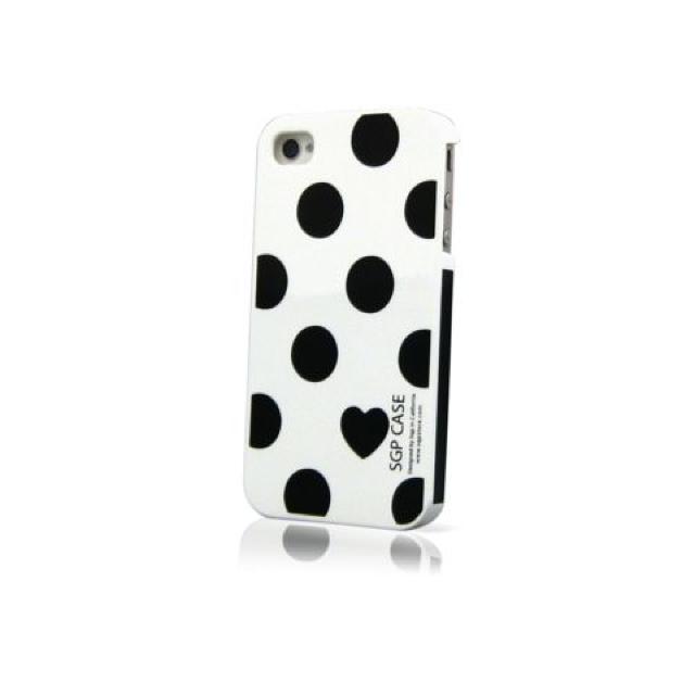 iPhone4/4S対応カバー★ラブドット★液晶クリーナー付BK < 家電/AV  iPhone4/4S対応カバー★ラブドット★液晶クリーナー付BK < 家電/AVの