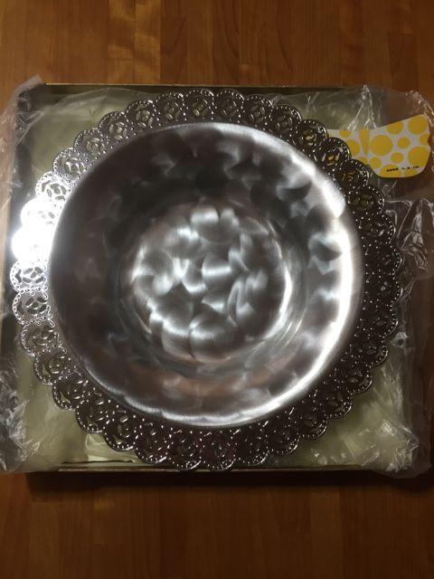 262.新品☆脚付多目的皿☆パールシルバー < インテリア/ライフ  262.新品☆脚付多目的皿☆パールシルバー  < インテリア/ライフの