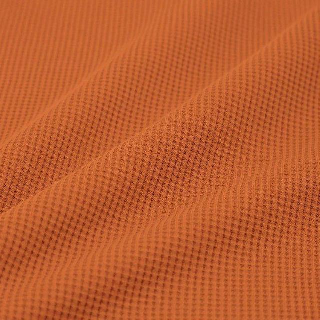 GUバックヘンリーオーバーサイズTシャツワッフル5分袖オレンジM < ブランド  GUバックヘンリーオーバーサイズTシャツワッフル5分袖オレンジM < ブランドの