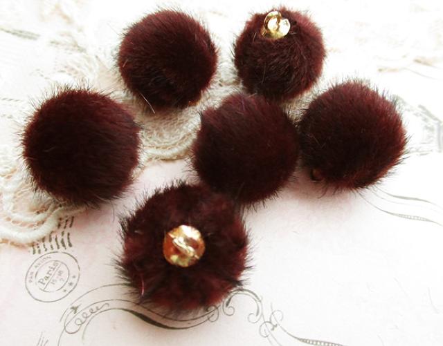 エコファーボールチャーム10個バーガンディ < ペット/手芸/園芸  エコファーボールチャーム10個バーガンディ  < ペット/手芸/園芸の