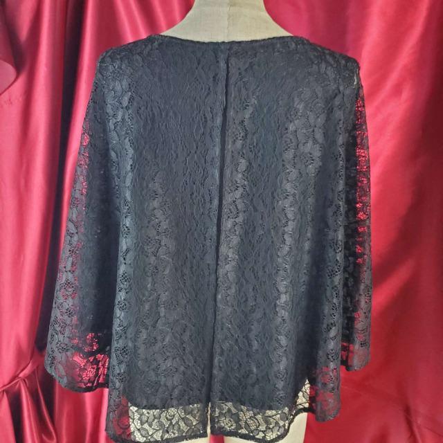 込み★一見シンプル・・前後違うレースマント付き!カットソー★38★ < 女性ファッション  込み★一見シンプル・・前後違うレースマント付き!カットソー★38★ < 女性ファッションの