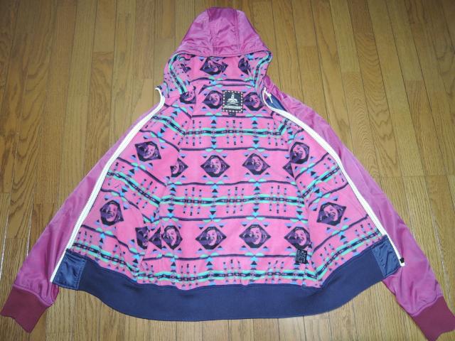 HYSTERIC GLAMOUR ヒステリックグラマー 裏地フリース ナイロン パーカー ジャケット M 紺 ガール柄 < ブランド  HYSTERIC GLAMOUR ヒステリックグラマー 裏地フリース ナイロン パーカー ジャケット M 紺 ガール柄 < ブランドの