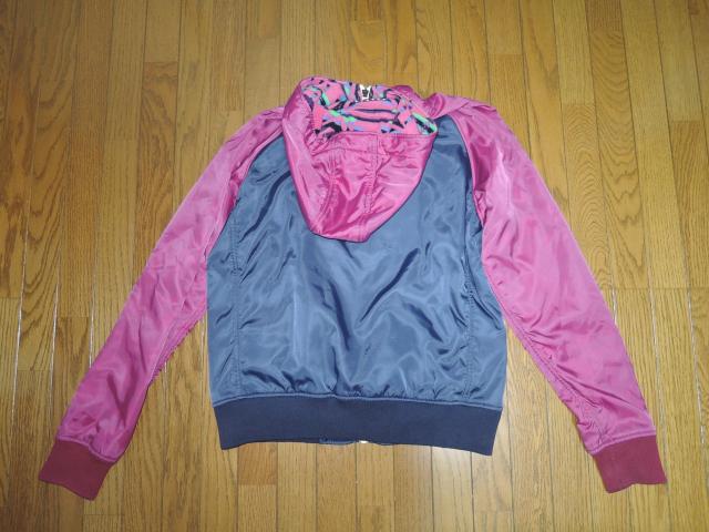 HYSTERIC GLAMOUR ヒステリックグラマー 裏地フリース ナイロン パーカー ジャケット M 紺 ガール柄 < ブランド  HYSTERIC GLAMOUR ヒステリックグラマー 裏地フリース ナイロン パーカー ジャケット M 紺 ガール柄 < ブランドの