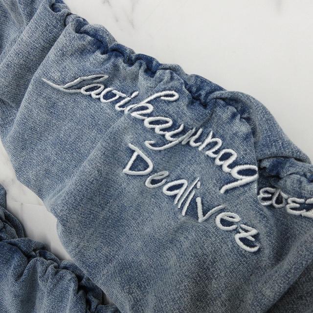 NEW最新Dealivez デニム レッグウォーマー ロゴ刺繍 美脚 脚長効果抜群 < 女性ファッション  NEW最新Dealivez デニム レッグウォーマー ロゴ刺繍 美脚 脚長効果抜群 < 女性ファッションの