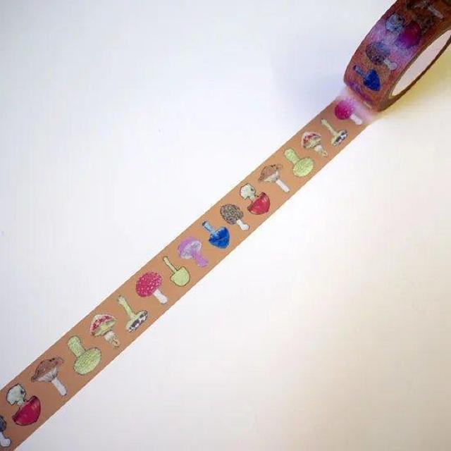 CAFE BON VOYAGE オリジナルマスキングテープ カラフルキノコ < インテリア/ライフ  CAFE BON VOYAGE オリジナルマスキングテープ カラフルキノコ  < インテリア/ライフの