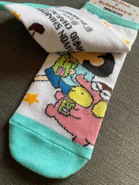 ♯新品♯クレヨンしんちゃん × ポムポムプリン めちゃ可愛 ソックス 靴下 チョコビ < 女性ファッション  ♯新品♯クレヨンしんちゃん × ポムポムプリン めちゃ可愛 ソックス 靴下 チョコビ < 女性ファッションの