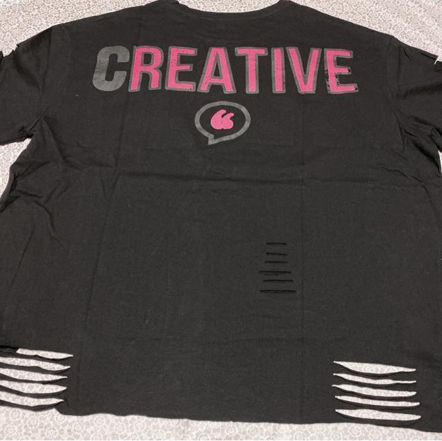 ダメージ入り カラフル ペイントロゴ ゆったりtシャツ ブラック 大きいサイズ < 女性ファッション ダメージ入り カラフル ペイントロゴ ゆったりtシャツ ブラック 大きいサイズ < 女性ファッションの