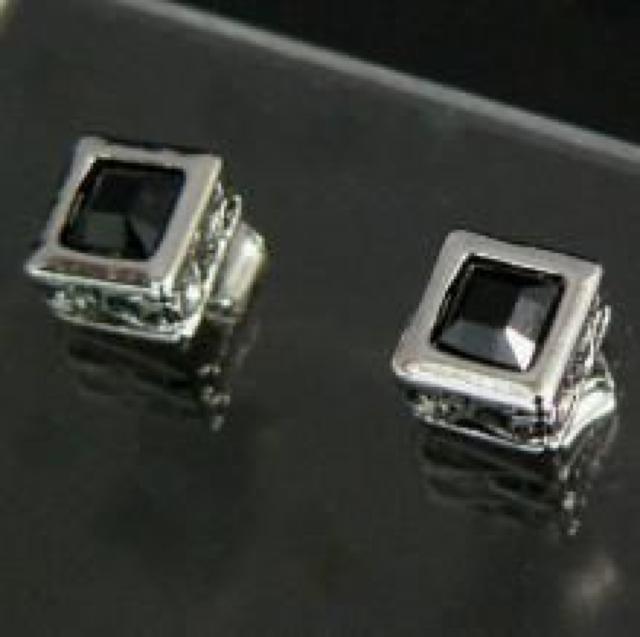 最高級.存在感【プラチナ】一粒ブラックストーンスクエア ピアス < 男性アクセサリー/時計 最高級.存在感【プラチナ】一粒ブラックストーンスクエア ピアス < 男性アクセサリー/時計の