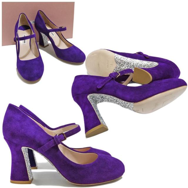 新品ミュウミュウmiu miuスエード×グリッダーストラッフ < ブランド 新品ミュウミュウmiu miuスエード×グリッダーストラッフ < ブランドの