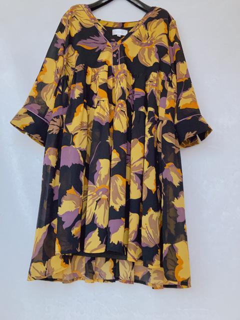 Grace&Mila Vネック ビックフラワー チュニック 花柄 ワンピース M N2m < 女性ファッション  Grace&Mila Vネック ビックフラワー チュニック 花柄 ワンピース M N2m < 女性ファッションの