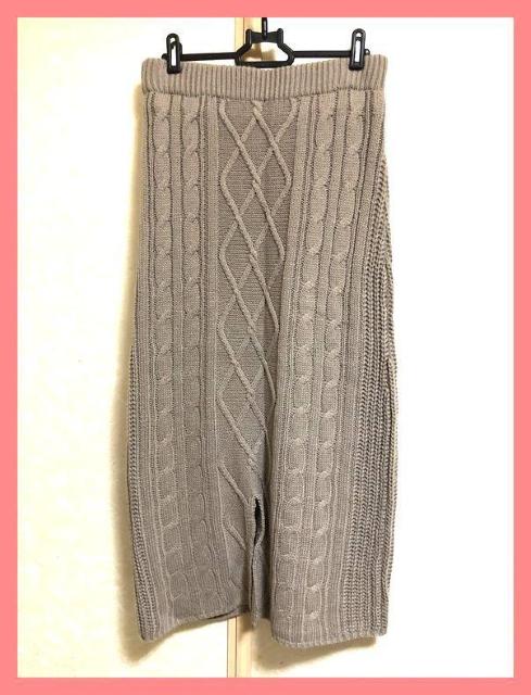 ☆超美品☆大人カワイイ♪ニットタイトロングスカートL☆ベージュ < 女性ファッション  ☆超美品☆大人カワイイ♪ニットタイトロングスカートL☆ベージュ < 女性ファッションの