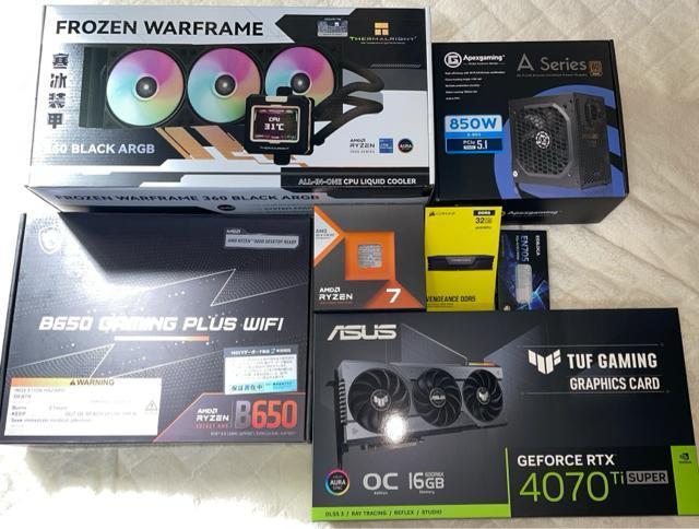 yCPUȊOVizQ[~OPC Ryzen7 7800X3D RTX4070Ti SUPER SSD2TB 32GB