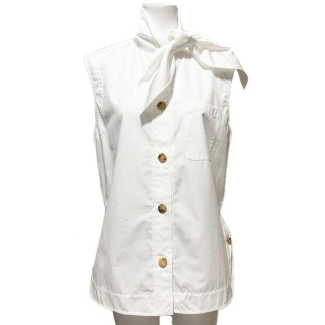 新品クロエChloeリボンタイ付ノースリーブシャツブラウス < ブランド 新品クロエChloeリボンタイ付ノースリーブシャツブラウス < ブランドの