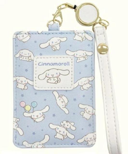 シナモロール リール付き パスケース ICカード 定期入れ サンリオ シナモン < 女性ファッション  シナモロール リール付き パスケース ICカード 定期入れ サンリオ シナモン  < 女性ファッションの