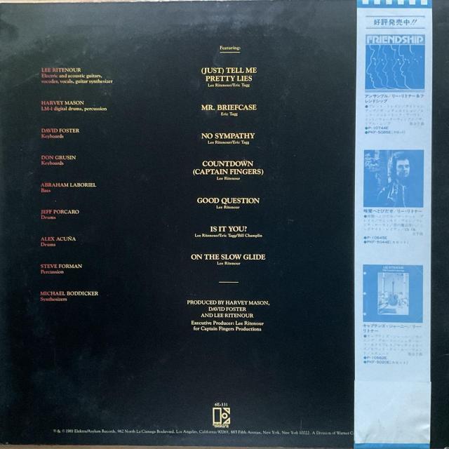 Lee Ritenour RIT ���[�E���g�i�[ ������ LP���R�[�h Elektra P-10973E �� CD/DVD/�r�f�I�� 