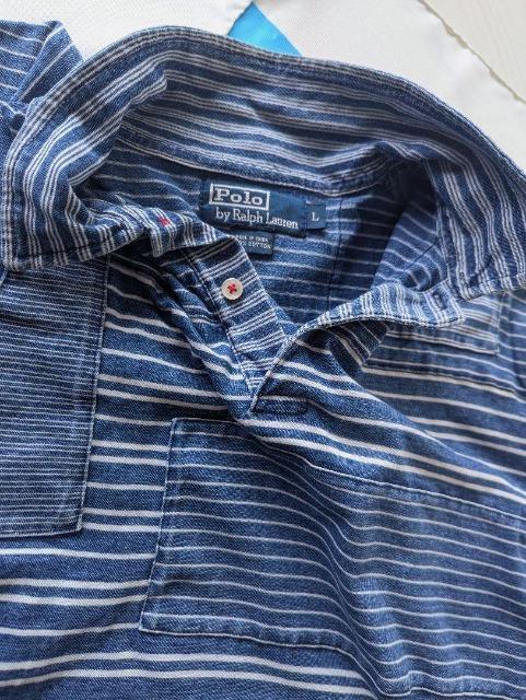 RALPH LAUREN/ラルフローレン/ポロシャツ/パッチワーク/インディゴ/サイズL/オールドタグ/ヴィンテージ/レア稀少 < ブランド  RALPH LAUREN/ラルフローレン/ポロシャツ/パッチワーク/インディゴ/サイズL/オールドタグ/ヴィンテージ/レア稀少 < ブランドの