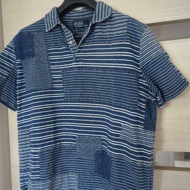 RALPH LAUREN/ラルフローレン/ポロシャツ/パッチワーク/インディゴ/サイズL/オールドタグ/ヴィンテージ/レア稀少 < ブランド  RALPH LAUREN/ラルフローレン/ポロシャツ/パッチワーク/インディゴ/サイズL/オールドタグ/ヴィンテージ/レア稀少 < ブランドの