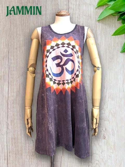 オームタンクトップ ヨガ アジアン ヒッピー 瞑想 エスニック チュニック丈 < 女性ファッション  オームタンクトップ ヨガ アジアン ヒッピー 瞑想 エスニック チュニック丈  < 女性ファッションの