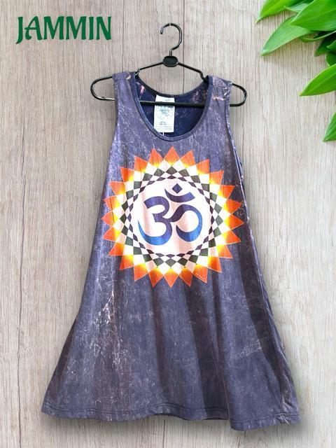 オームタンクトップ ヨガ アジアン ヒッピー 瞑想 エスニック チュニック丈 < 女性ファッション  オームタンクトップ ヨガ アジアン ヒッピー 瞑想 エスニック チュニック丈 < 女性ファッションの