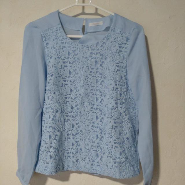 テチチ 水色長袖カットソー < 女性ファッション テチチ 水色長袖カットソー < 女性ファッションの