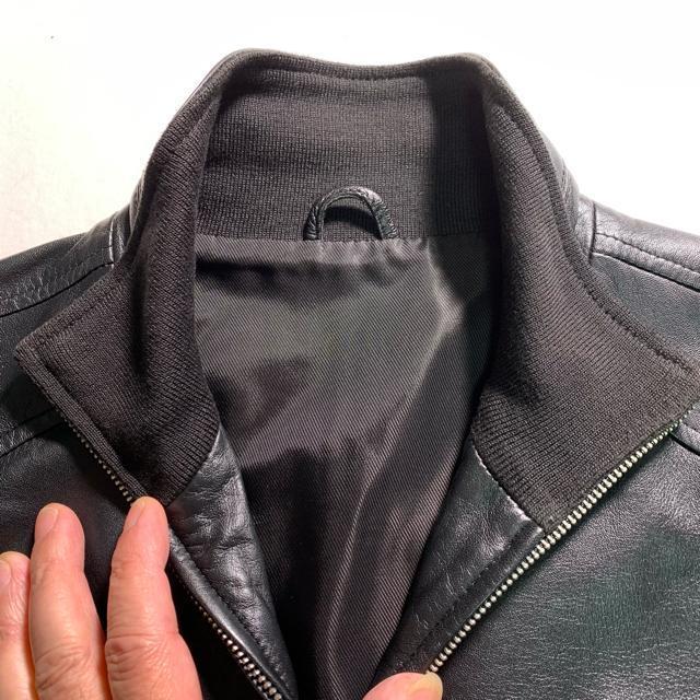 グリーンレーベルリラクシング 羊革 シングル ライダースジャケット 革ジャン Mサイズ A-2 フライトジャケット ハイネック < 男性ファッション  グリーンレーベルリラクシング 羊革 シングル ライダースジャケット 革ジャン Mサイズ A-2 フライトジャケット ハイネック < 男性ファッションの