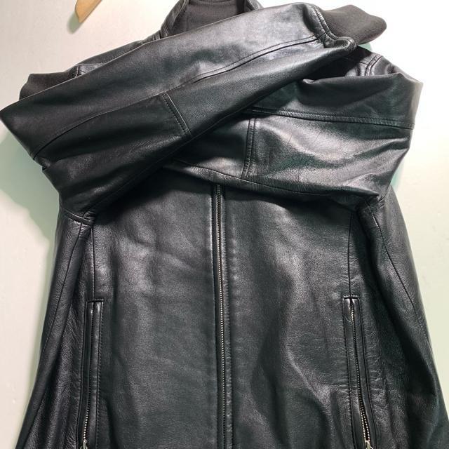 グリーンレーベルリラクシング 羊革 シングル ライダースジャケット 革ジャン Mサイズ A-2 フライトジャケット ハイネック < 男性ファッション  グリーンレーベルリラクシング 羊革 シングル ライダースジャケット 革ジャン Mサイズ A-2 フライトジャケット ハイネック < 男性ファッションの