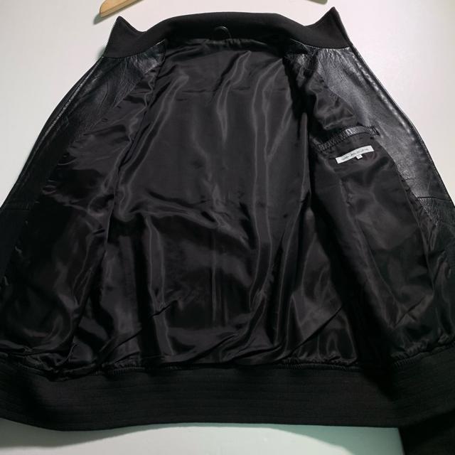 グリーンレーベルリラクシング 羊革 シングル ライダースジャケット 革ジャン Mサイズ A-2 フライトジャケット ハイネック < 男性ファッション  グリーンレーベルリラクシング 羊革 シングル ライダースジャケット 革ジャン Mサイズ A-2 フライトジャケット ハイネック < 男性ファッションの