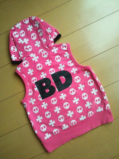 中古ドクロ総柄ベスト110ラズ☆ベビドBABYDOLLベビードール < ブランド  中古ドクロ総柄ベスト110ラズ☆ベビドBABYDOLLベビードール < ブランドの