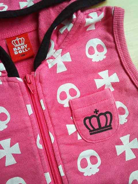 中古ドクロ総柄ベスト110ラズ☆ベビドBABYDOLLベビードール < ブランド  中古ドクロ総柄ベスト110ラズ☆ベビドBABYDOLLベビードール < ブランドの