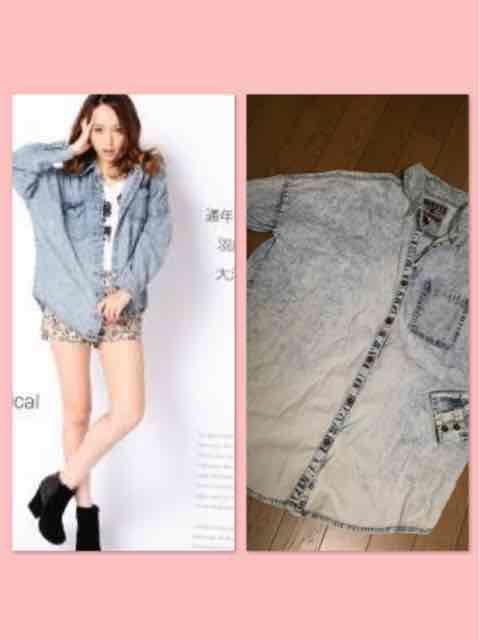 美品 ケミカルウォッシュ ダンガリー < 女性ファッション  美品 ケミカルウォッシュ ダンガリー  < 女性ファッションの