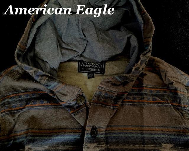 【American Eagle】アメリカンイーグル Vintage Washed プルオーバーネルシャツ US−L(XL)パーカー < ブランド 【American Eagle】アメリカンイーグル Vintage Washed プルオーバーネルシャツ US−L(XL)パーカー < ブランドの