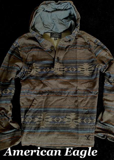 【American Eagle】アメリカンイーグル Vintage Washed プルオーバーネルシャツ US−L(XL)パーカー < ブランド 【American Eagle】アメリカンイーグル Vintage Washed プルオーバーネルシャツ US−L(XL)パーカー < ブランドの