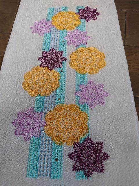 送料込!新品、スワロフスキー付き丹後刺繍半衿、水色 < 女性ファッション  送料込!新品、スワロフスキー付き丹後刺繍半衿、水色 < 女性ファッションの