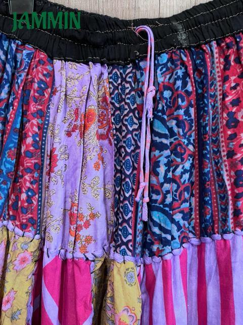 パッチワークロングスカート アジアン エスニック ヒッピー パッチワーク < 女性ファッション  パッチワークロングスカート アジアン エスニック ヒッピー パッチワーク < 女性ファッションの