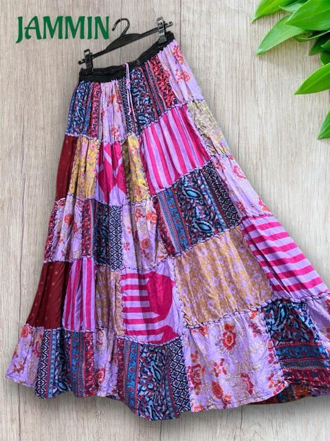 パッチワークロングスカート アジアン エスニック ヒッピー パッチワーク < 女性ファッション  パッチワークロングスカート アジアン エスニック ヒッピー パッチワーク < 女性ファッションの