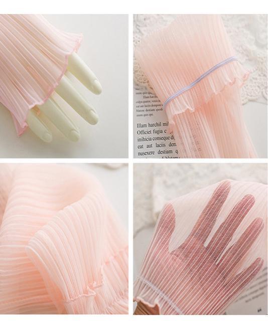 送料無料 新品 プリーツ フリルアームカバー 日焼け防止 < 女性ファッション  送料無料 新品 プリーツ フリルアームカバー 日焼け防止 < 女性ファッションの