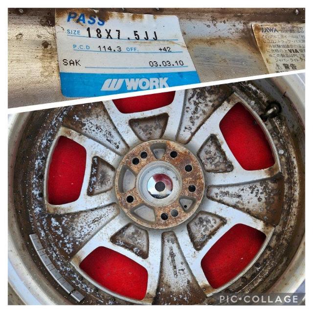 日本製。WORK ユーロライン 18インチ×7.5J +42 PCD114.3 4穴/5穴(マルチ)ホイールのみ4本セットレクサス < 自動車/バイク 日本製。WORK ユーロライン 18インチ×7.5J +42 PCD114.3 4穴/5穴(マルチ)ホイールのみ4本セットレクサス < 自動車/バイク