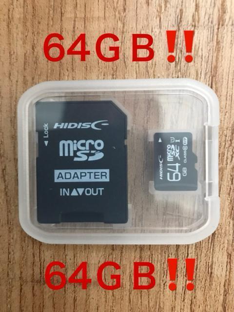 microSDJ[h 64GB (SDJ[hƂĂgp\!)   PC{/Ӌ@ 