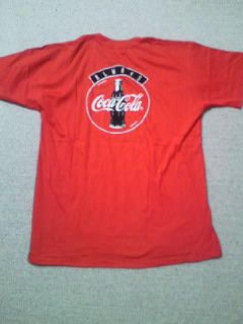 久保田利伸 ライブ コンサート ツアー コカコーラ コラボ Tシャツ レッド Lサイズ 1993 < タレントグッズ  久保田利伸 ライブ コンサート ツアー コカコーラ コラボ Tシャツ レッド Lサイズ 1993 < タレントグッズの