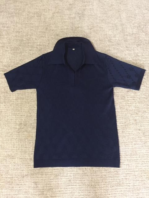 418.新品☆織柄サマーニット半袖カットソー☆ネイビー☆サイズM < 女性ファッション  418.新品☆織柄サマーニット半袖カットソー☆ネイビー☆サイズM  < 女性ファッションの