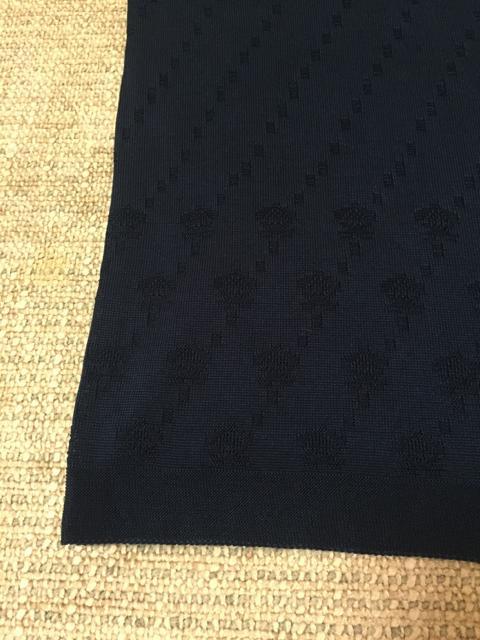 418.新品☆織柄サマーニット半袖カットソー☆ネイビー☆サイズM < 女性ファッション  418.新品☆織柄サマーニット半袖カットソー☆ネイビー☆サイズM < 女性ファッションの