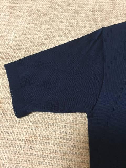 418.新品☆織柄サマーニット半袖カットソー☆ネイビー☆サイズM < 女性ファッション  418.新品☆織柄サマーニット半袖カットソー☆ネイビー☆サイズM < 女性ファッションの