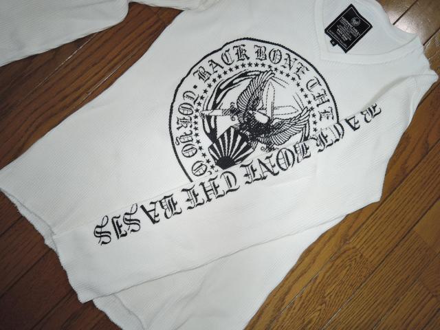 BACKBONE バックボーン V字 ロンTシャツ S 白 サークルロゴ LOGO ワッフル カットソー < ブランド  BACKBONE バックボーン V字 ロンTシャツ S 白 サークルロゴ LOGO ワッフル カットソー < ブランドの
