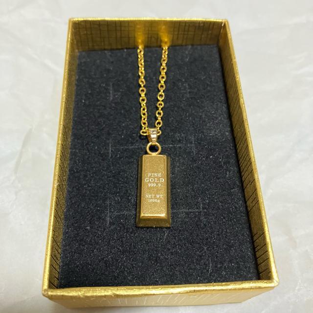 【ノーブランド扱い】 インゴットモチーフ / ゴールドメッキ ネックレス ペンダント < 男性アクセサリー/時計 【ノーブランド扱い】 インゴットモチーフ / ゴールドメッキ ネックレス ペンダント < 男性アクセサリー/時計の