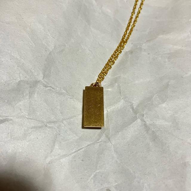 【ノーブランド扱い】 インゴットモチーフ / ゴールドメッキ ネックレス ペンダント < 男性アクセサリー/時計 【ノーブランド扱い】 インゴットモチーフ / ゴールドメッキ ネックレス ペンダント < 男性アクセサリー/時計の