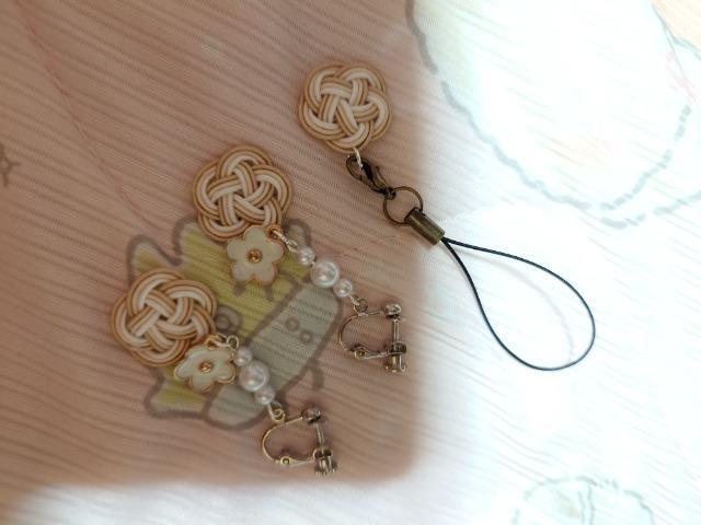新品、ハンドメイド、水引、イヤリング、梅結び < 女性ファッション  新品、ハンドメイド、水引、イヤリング、梅結び  < 女性ファッションの