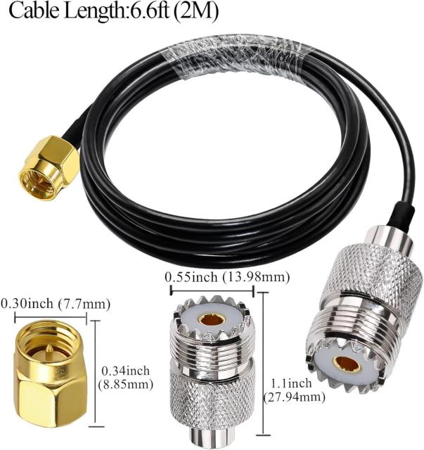 SMA UHF 延長 ケーブル RG58 6.6ft(2M)TUOLNK SMAオス- SO239 メス < ホビー SMA UHF 延長 ケーブル RG58 6.6ft(2M)TUOLNK SMAオス- SO239 メス < ホビーの