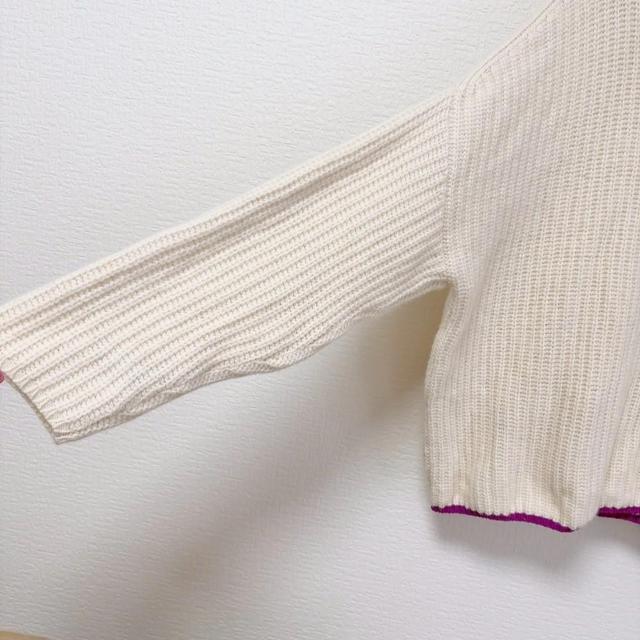 ◆DIESEL/ディーゼル◆シンプルニット★ホワイト×パープル♪冬コーデ < ブランド ◆DIESEL/ディーゼル◆シンプルニット★ホワイト×パープル♪冬コーデ < ブランドの