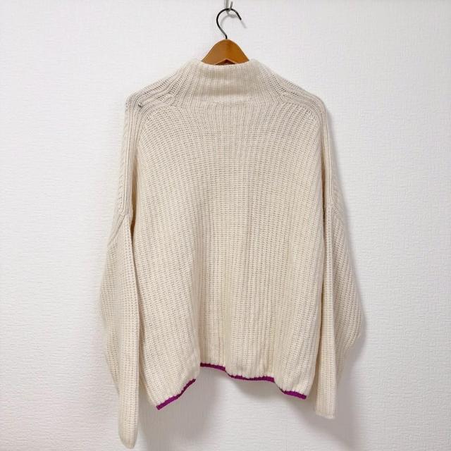 ◆DIESEL/ディーゼル◆シンプルニット★ホワイト×パープル♪冬コーデ < ブランド ◆DIESEL/ディーゼル◆シンプルニット★ホワイト×パープル♪冬コーデ < ブランドの